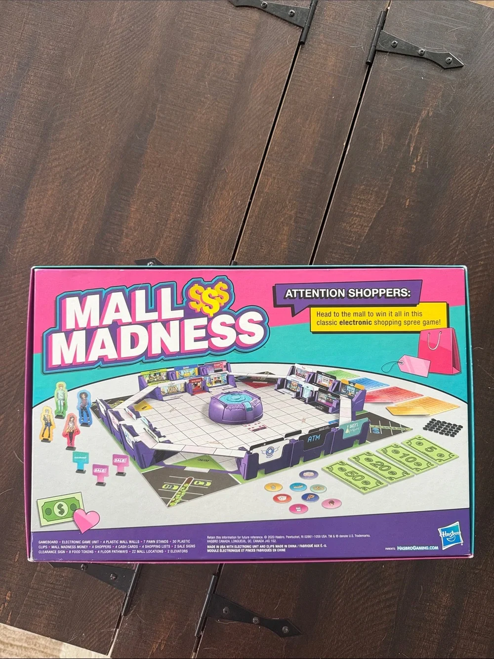 Hasbro Mall Madness Game Box – Blue, Pink, Yellow Artwork